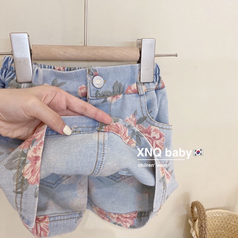 Set Áo Hai Dây + Chân Váy Denim Thời Trang Hè Hàn Quốc Cho Bé Gái