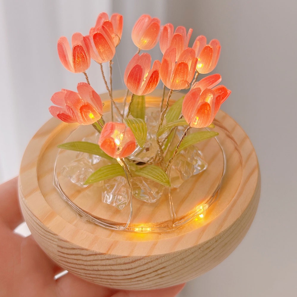 Đèn Ngủ Hoa Tulip Đèn Ngủ Led Phòng Ngủ Phong Cách Ins Quà Tặng Sinh Nhật Tanabata Đèn Tạo Không Khí Hoa Cho Bé Gái