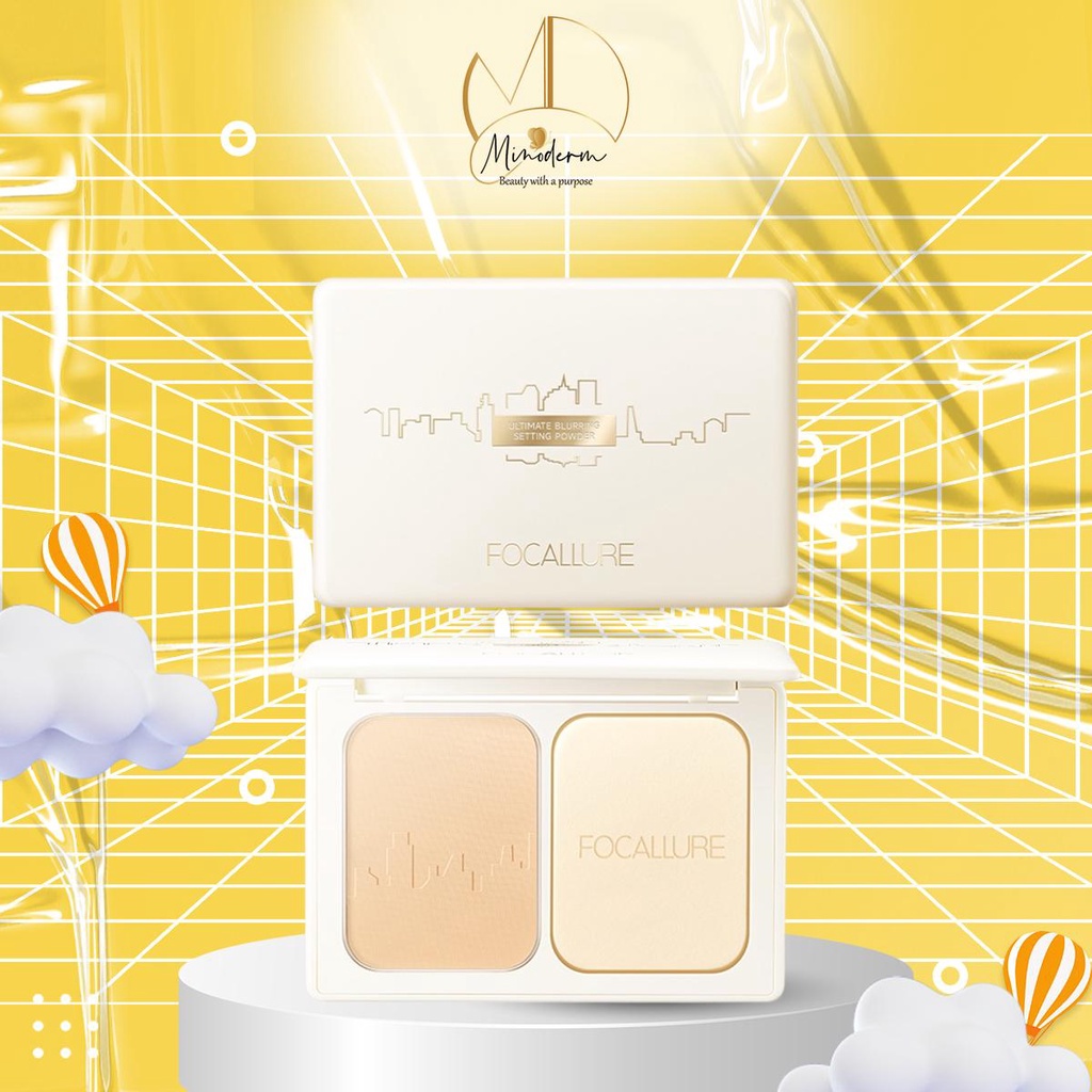 Phấn nén FOCALLURE độ che phủ cao, mềm min, chống nắng SPF 35, lâu trôi kiềm dầu hiệu quả 9g FA-338