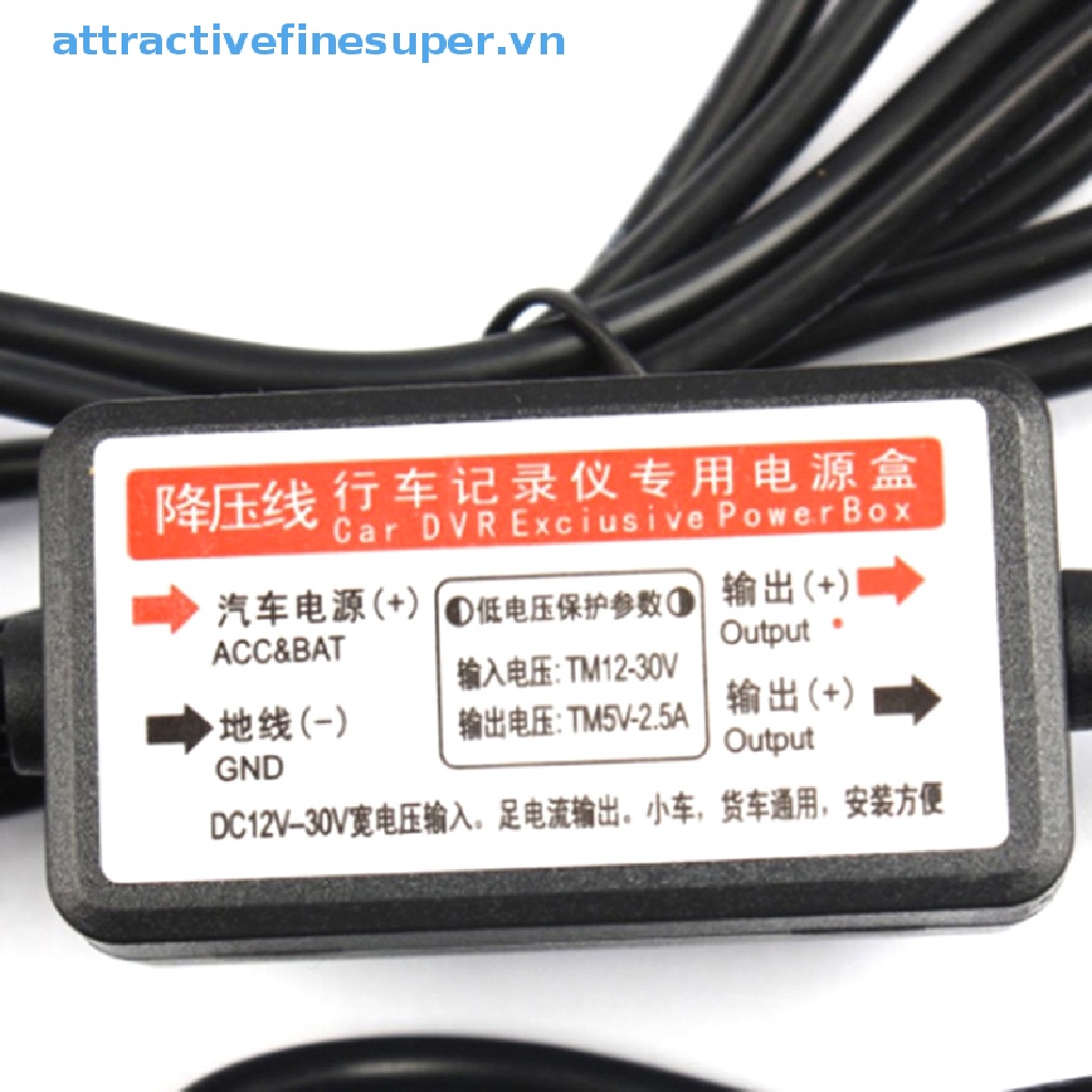 Bộ Dây Cáp Sạc Chuyển Đổi Mini / Micro USB Từ 12v Sang 5v Tiện Dụng Cho Camera DVR