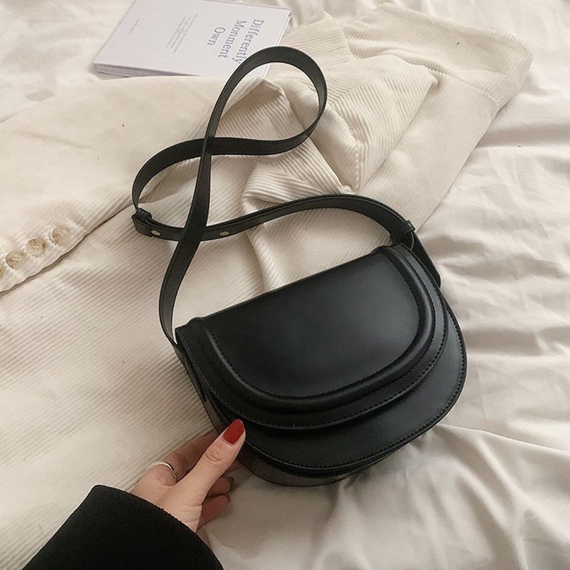 Túi Đeo Chéo Màu Sắc Tương Phản Phong Cách Phương Tây Cho Nữ