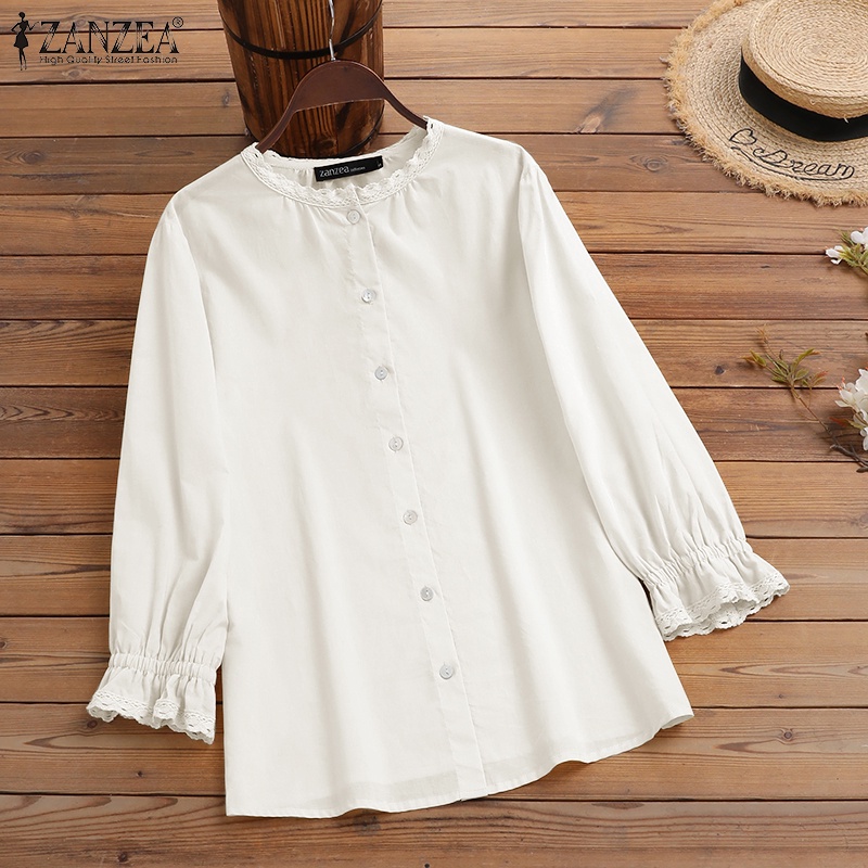Zanzea Áo Nữ Tay Dài Phối Ren Thời Trang Quyến Rũ