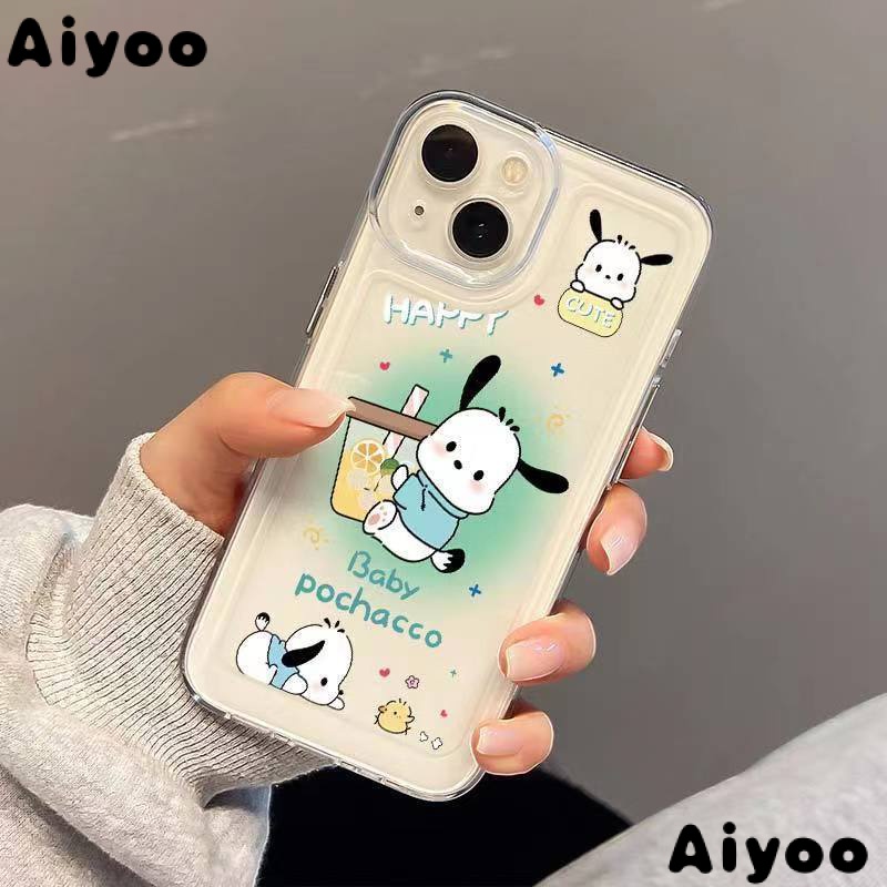 ✅Ốp Điện Thoại Mềm Họa Tiết Chú Cún Pacha Màu Trong Suốt Cho iPhone13 14pro 12 11 xsmax xr 8 7p