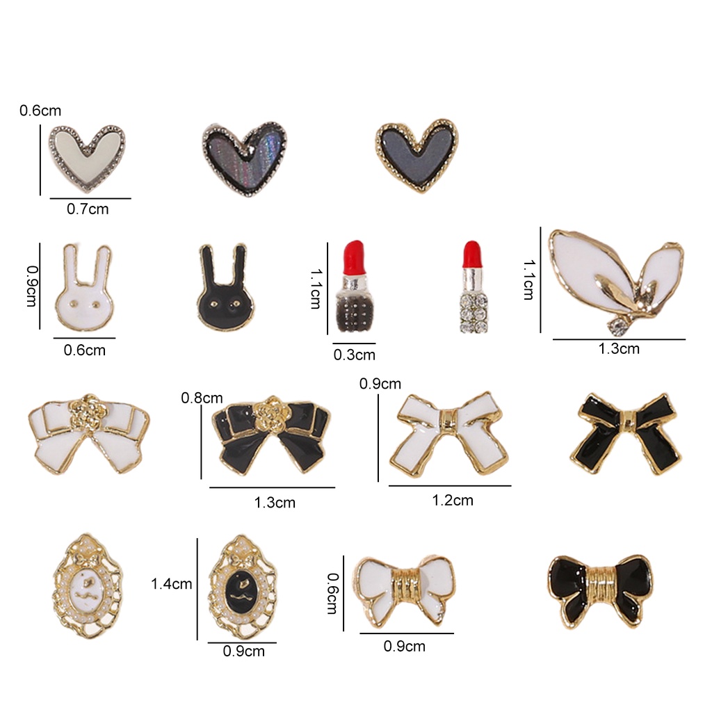 Set 10 Phụ Kiện Trang Trí Móng Tay Nghệ Thuật Bằng Hợp Kim Ba Chiều Có Hương Thơm Hình Hoa Trà / Nơ DIY