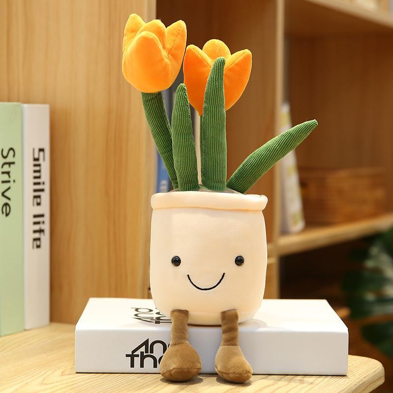 Búp Bê Nhồi Bông Hình Hoa tulip Trang Trí Nhà Cửa