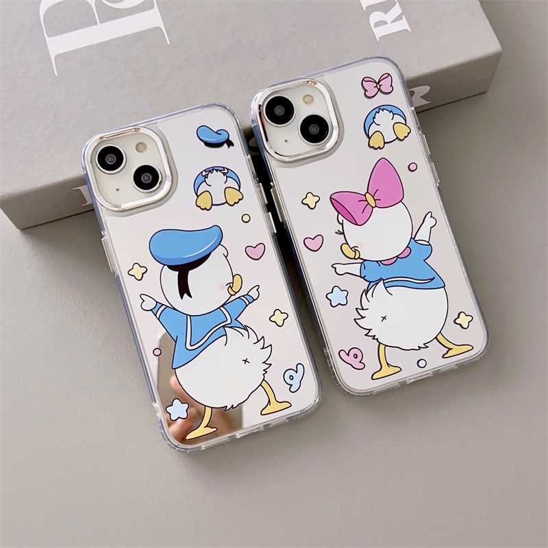 Ốp Điện Thoại Chống Sốc Họa Tiết Vịt Donald & Daisy Dành Cho IPhone 14 Pro Max / 13 Pro Max / 12 Pro Max / 11