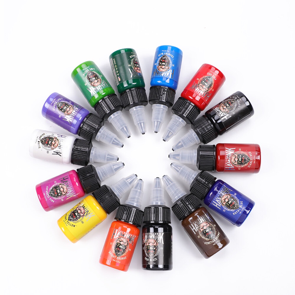 Mực Xăm Bán Vĩnh Viễn Chất Lượng Cao 14 Màu Tùy Chọn 15ml