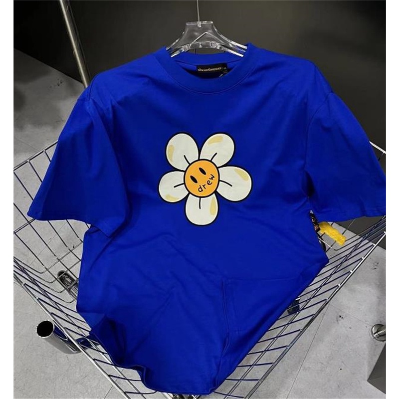 Áo Thun Tay Ngắn In Hình Mặt Cười Và Cánh Hoa Mới Nhất Unisex