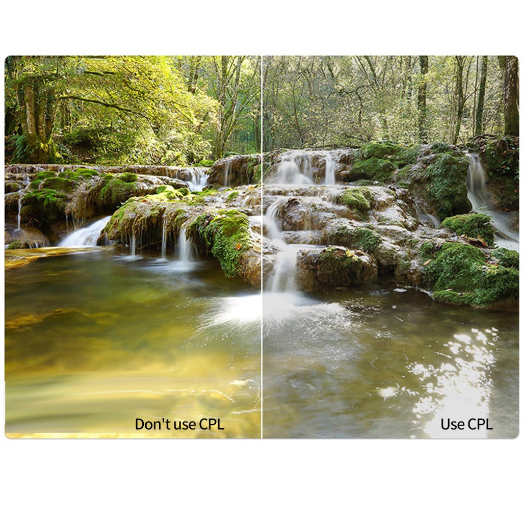 Kính Lọc Phân Cực CPL 37mm 52mm 58mm Cho Máy Ảnh Canon Nikon Sony