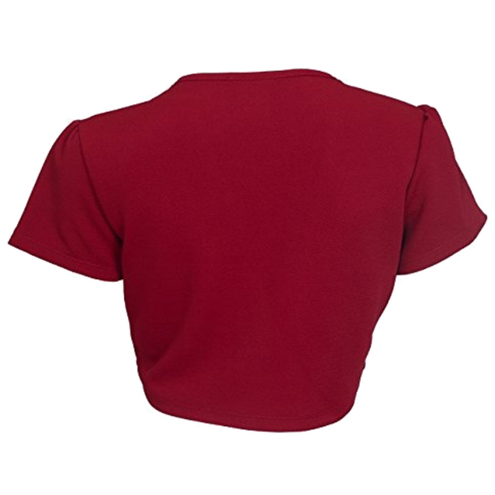 Áo Khoác Ngắn Tay Màu Trơn Kích Thước Lớn Bolero Shrug Cho Nữ