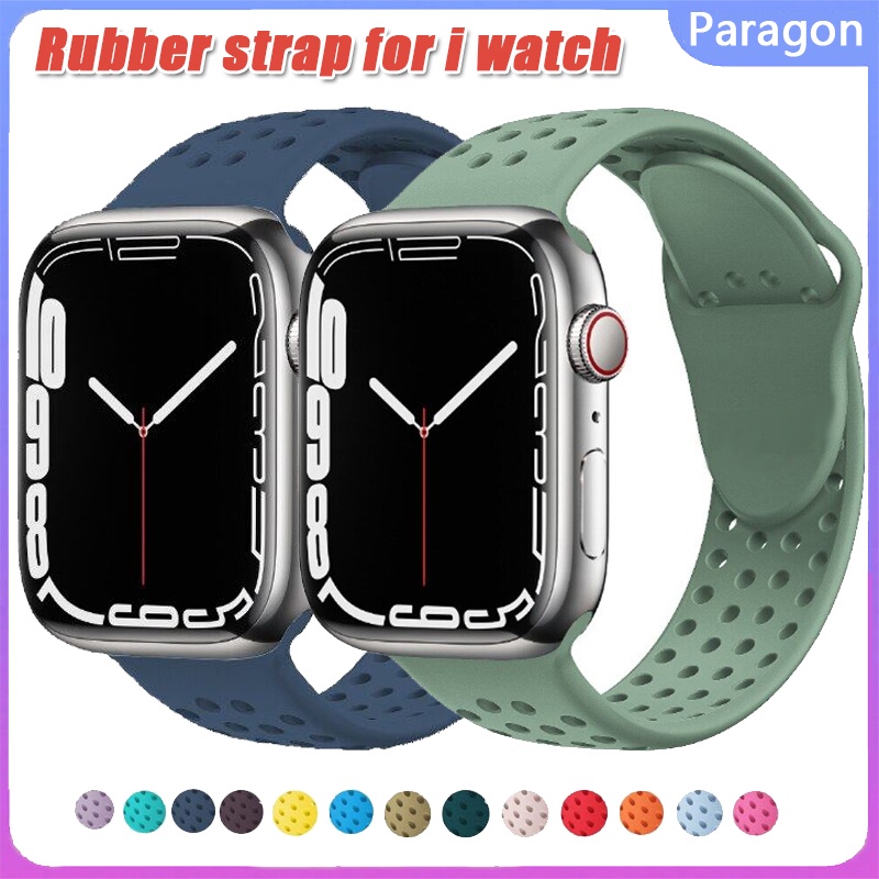 Dây Đeo Cao Su Cho Đồng Hồ Thông Minh Apple Watch series 8 SE 7 6 5 3 i Watch 49mm 40mm 45mm 41mm 38mm 42mm