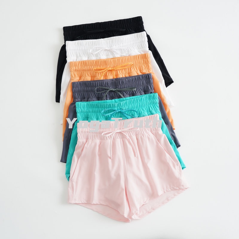 Quần Short Thể Thao Lưng Cao Dáng Rộng Thoáng Khí Chống Lóa Dành Cho Nữ