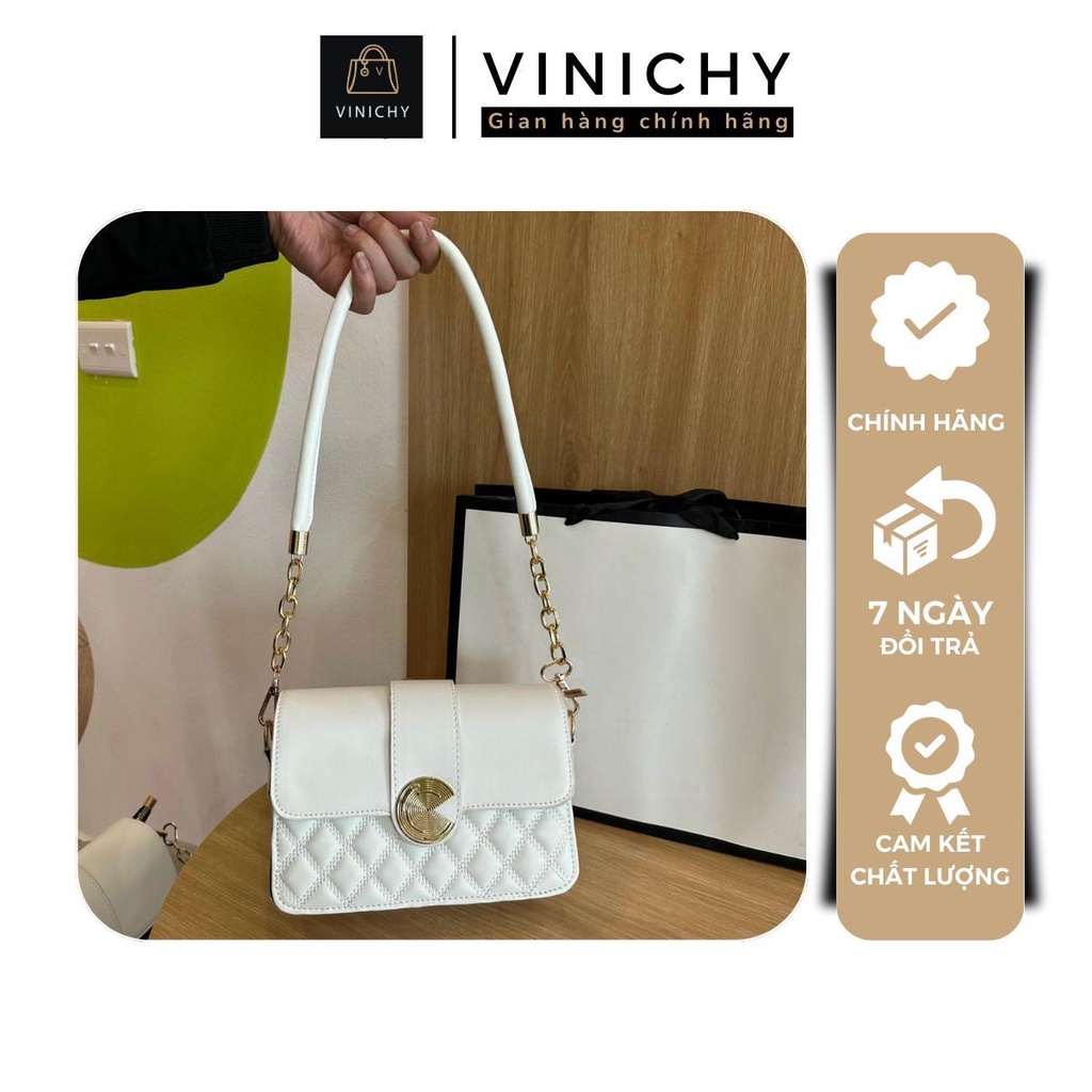 Túi xách nữ đeo chéo, đeo vai, đi chơi, đi học VINICHY, da đẹp, thời trang cao cấp size 20cm HA326