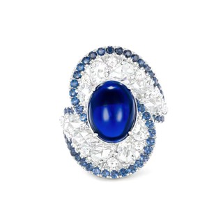 Sparkling Ring, Spiral, Blue, Diamond, Blue, Multi Color, Sri Lanka, Women's Treasure