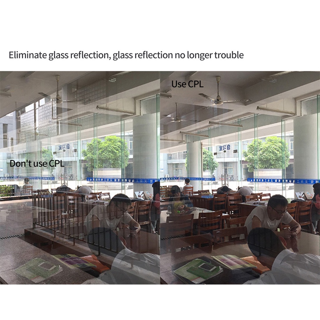 Kính Lọc Phân Cực CPL 37mm 52mm 58mm Cho Máy Ảnh Canon Nikon Sony