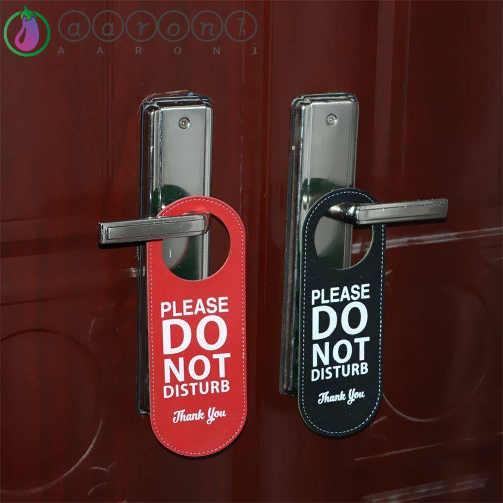Aaron1 Thẻ Da PU Treo Cửa Di Động Siêu Bền In Chữ Do Not Disturb Meeting
