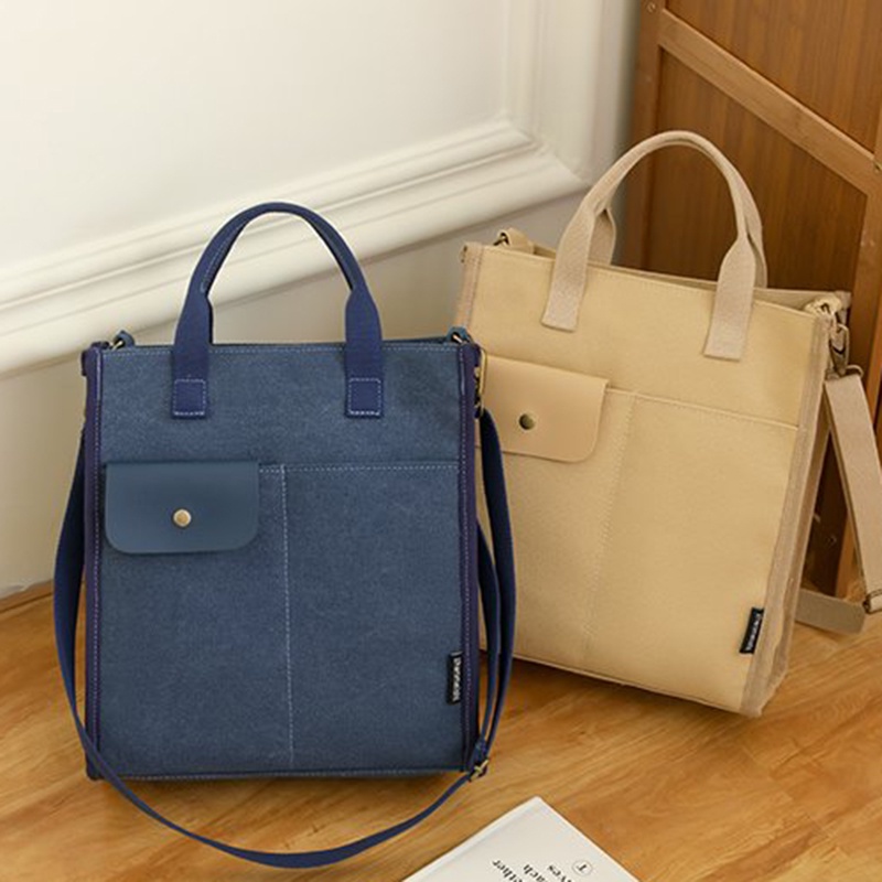 Túi Xách canvas Phong Cách harajuku Đơn Giản Cho Nữ