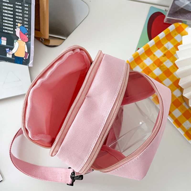 Túi Đeo Chéo Trong Suốt Phong Cách Nhật Bản Cho Nữ