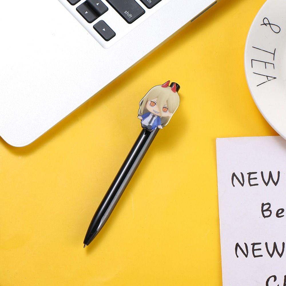 Bút Bi Acrylic Mực Đen Nhanh Khô Hình Người Cưa Xích Hoạt Hình Đáng Yêu