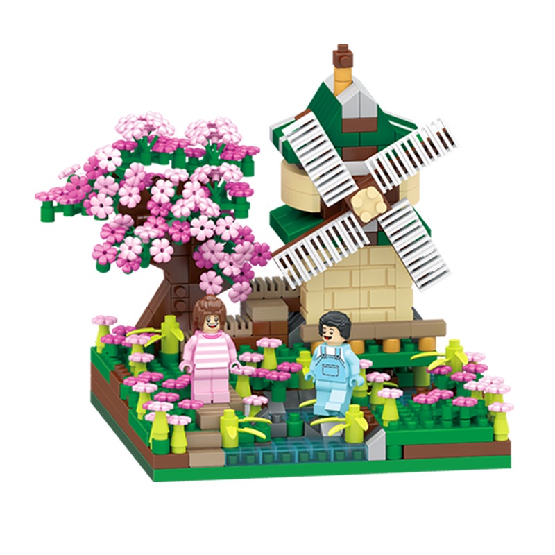 Khối Mini Nhà Hoa Đẹp Thực Phẩm Cà Phê Bánh Shop Gạch Xây Dựng Kiến Trúc Đồ Chơi Trẻ Em Cho Trẻ Em Bé Gái Valentine Hiện Tại