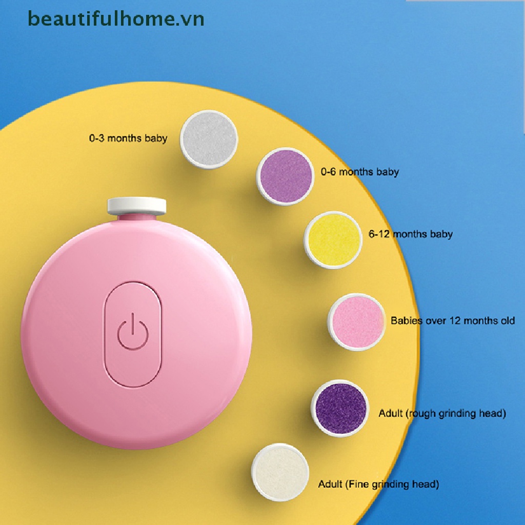 Dụng Cụ Cắt Móng Tay Điện Tử Với 6 Đầu Mài Cho Bé