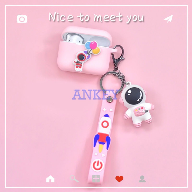 Sony WF-1000XM3 WF-1000XM4 SP800N LinkBuds S LS900N L900 Ambie TW01 Cases Lovely Cartoon Astronaut case Silicone earphone Protection Case with Pendant Accessories box