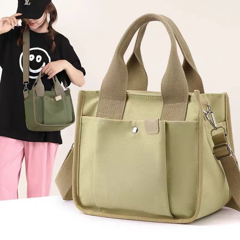 Túi Đeo Chéo Vai Bằng Vải Thời Trang Nhật Bản Kiểu Mới Với Túi Đựng Hộp Cơm Trưa