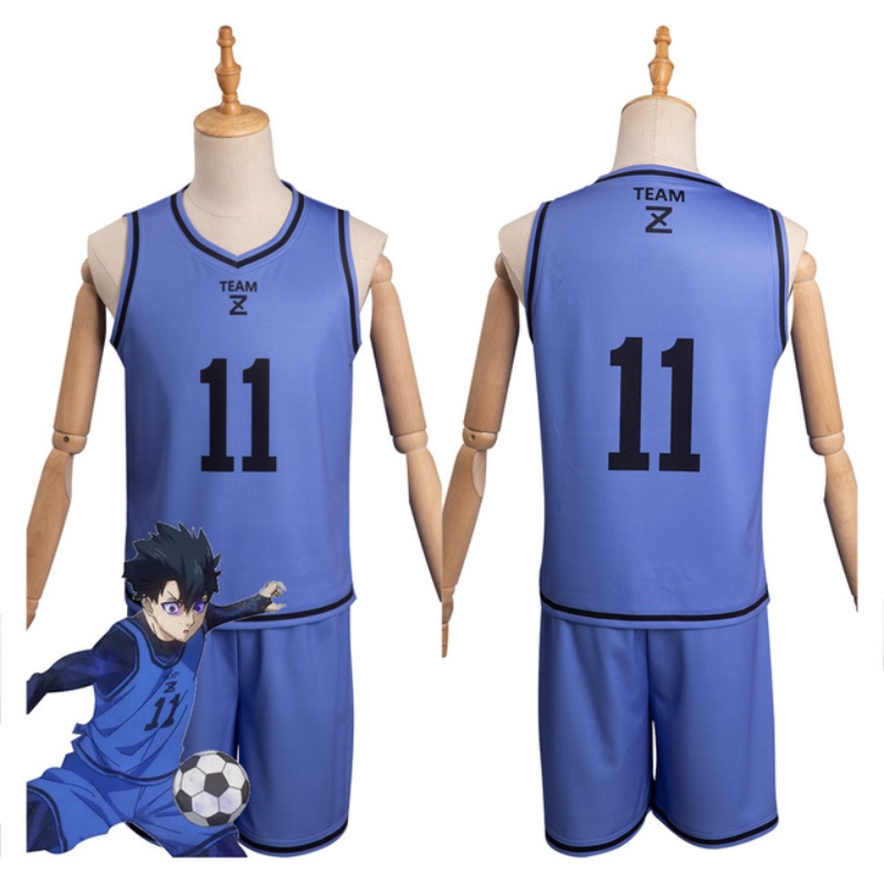 Anime BLUE LOCK Bộ Đồ Hóa Trang Thể Thao Nhân Vật Isagi Yoich Hyoma Chigiri Football Jersey Club Sportswear