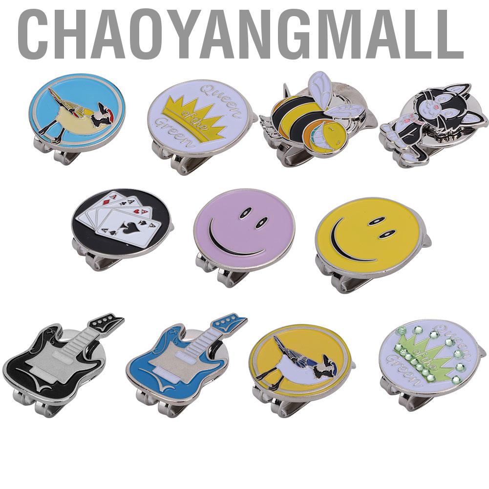 Chaoyangmall Metal Magnetic Golf Cap Hat Visor Clip Ball Marker Accessory Multiple Patterns