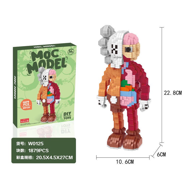 Đồ chơi lắp ráp nhân vật Kaws Moc Model, Mô hình Kaws Brick giá rẻ, LEGO Kaws xếp hình sáng tạo cho bé