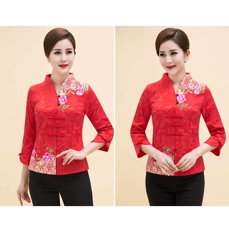 Áo Kiểu Retro Trung Hoa Thoáng Khí Thân Thiện Với Da