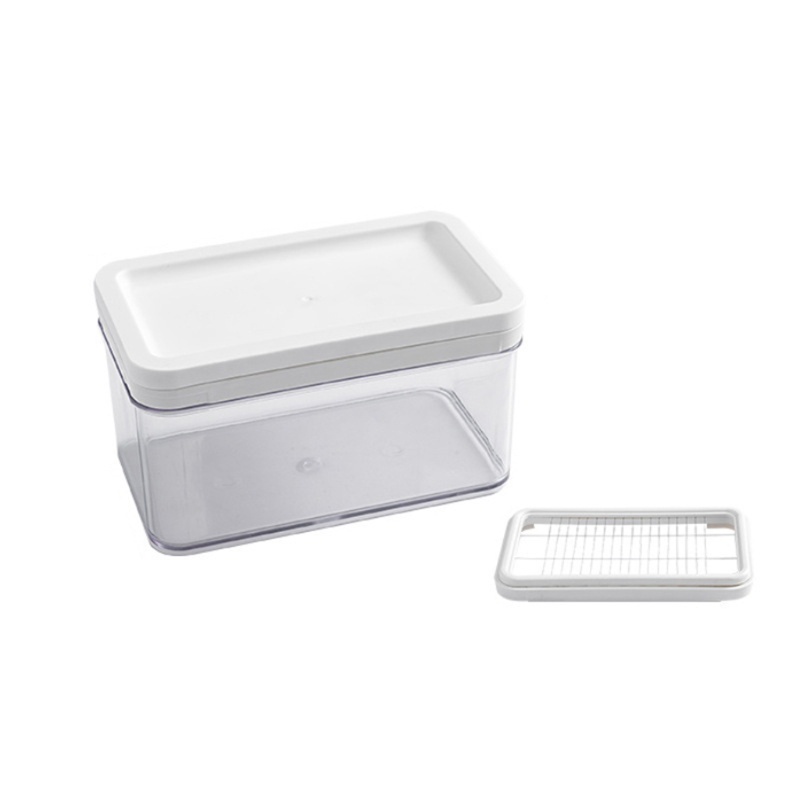 Hộp Cắt Bơ Hình Chữ Nhật Bằng Thép Không Gỉ Tiện Dụng Cho Nhà Bếp
