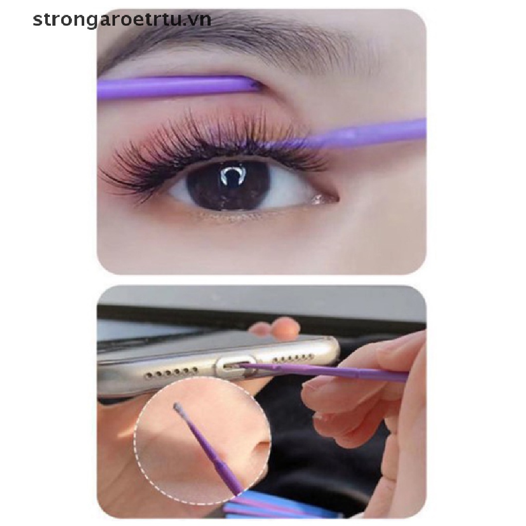 Set 100 Cọ Vệ Sinh Xe Hơi Đầu Micro 2.5MM / Nhỏ 1.5MM Bằng Nhựa Màu Vàng 100mm