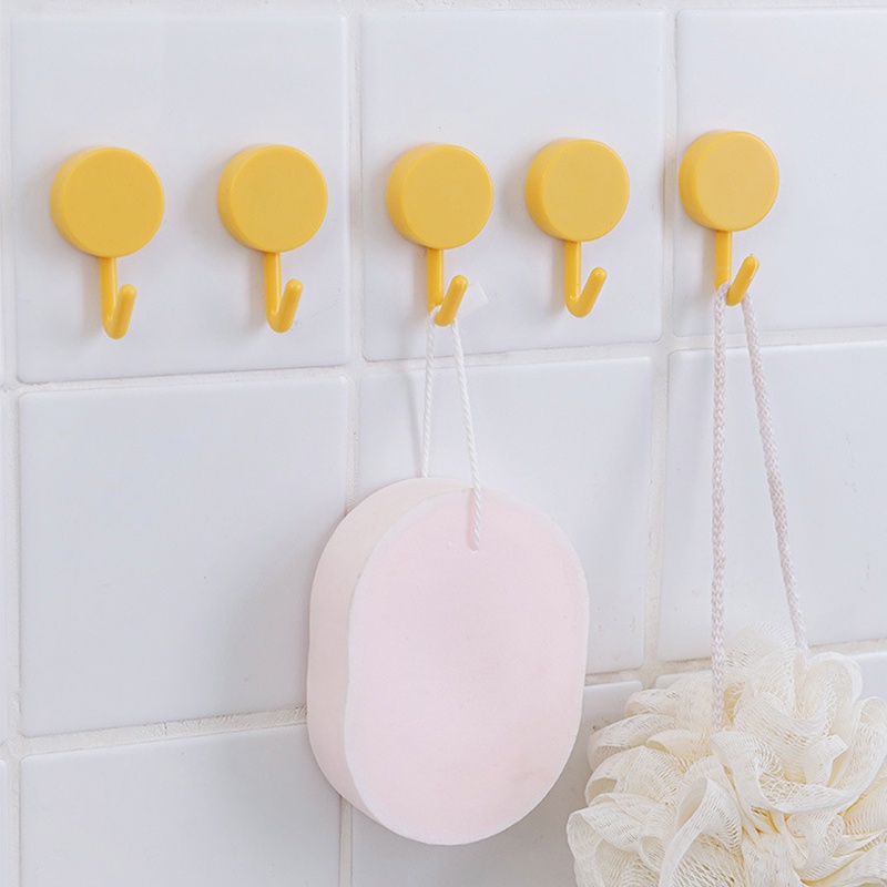 5PCS Móc treo đồ dán tường mini độ dính mạnh kiểu morandi dễ thương sáng tạo dùng để trang trí nhà tắm trong nhà