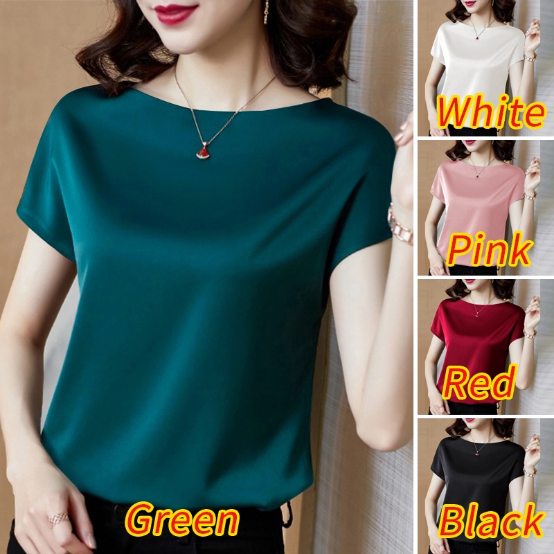 Áo nữ ZANZEA ngắn tay vải satin thời trang Hàn Quốc