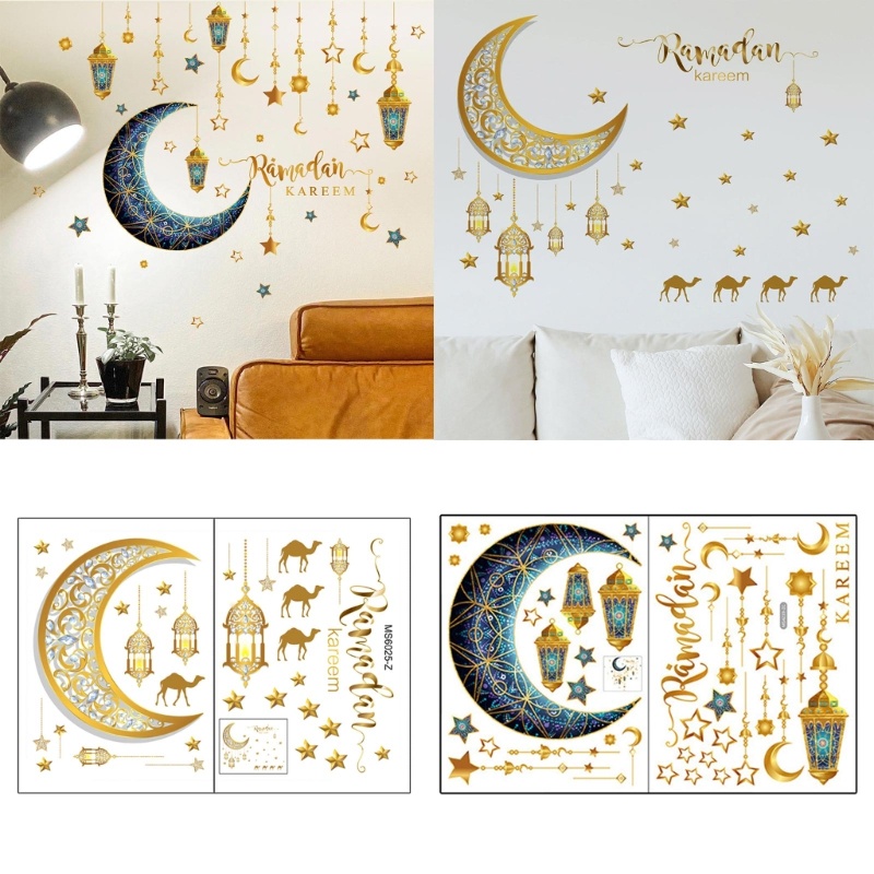 Miếng Dán Tường Trang Trí Nội Thất Họa Tiết Super Eid Mubarak