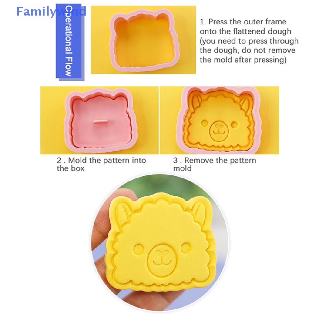 Set 8 Khuôn Cắt Bánh Quy Dạng Nhấn Hình Động Vật Hoạt Hình