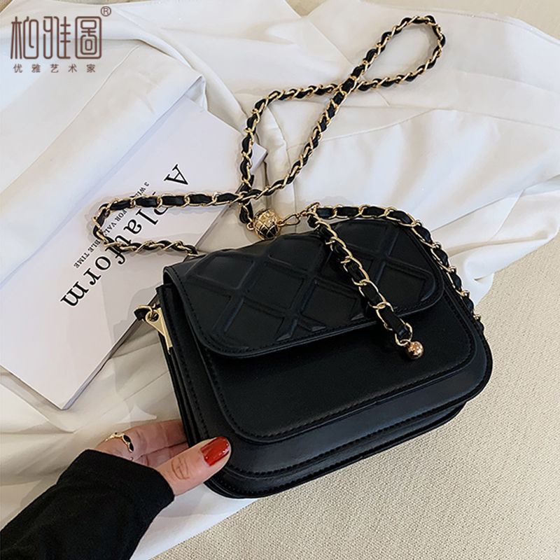 Túi đeo chéo nữ trần trám dây xích đi học đi làm