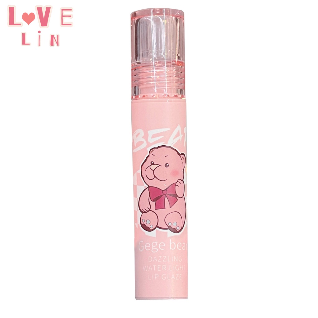[lovelin] Son Môi Gege bear Màu Bóng Nhẹ Nước Mát Mẻ Tráng Gương Sáng Bóng Vui Nhộn Dành Cho Học Sinh Tiệc Tùng Đầu micro tipsy pout