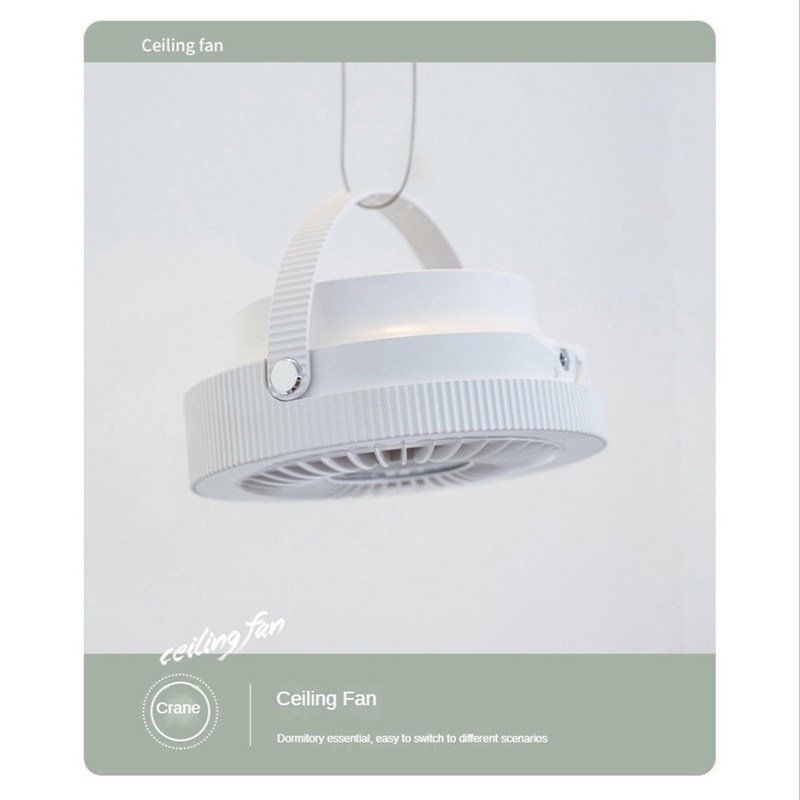 Quạt Đứng Kỹ Thuật Số Thông Minh 4000Mah Kèm Đèn LED Có Thể Sạc Lại Dùng Khi Đi Cắm Trại