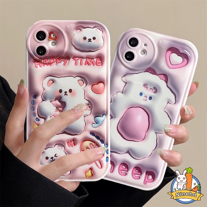Ốp Điện Thoại Silicon Mềm Hình Gấu 3D Cho Huawei Y9 Prime 2019 Nova 7i Nova 9 7 SE Pro Nova Y90 5T 4e 3i 3e Y7A Y9s P30 Lite Honor 8X