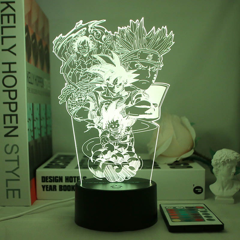 Đèn Ngủ Bóng LED Điều Khiển Từ Xa Hình Son Goku Trong Phim Bảy Viên Ngọc Rồng