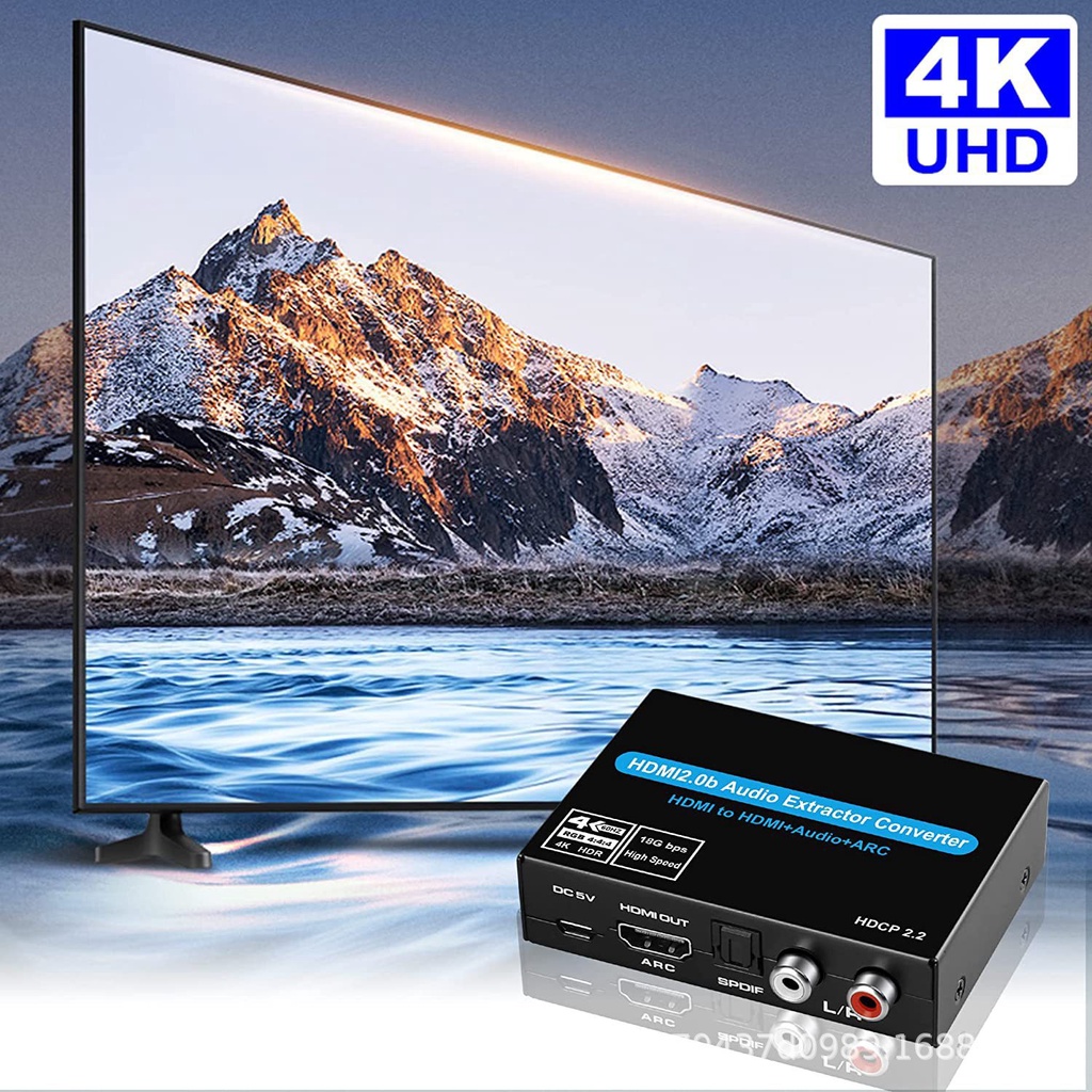 Bộ ChuyểN Âm Thanh 4K 60Hz HDMI 2.0, Hỗ Trợ 5.1Ch HDMI2.0b HDMI Sang HDMI Cho Apple TV PS4