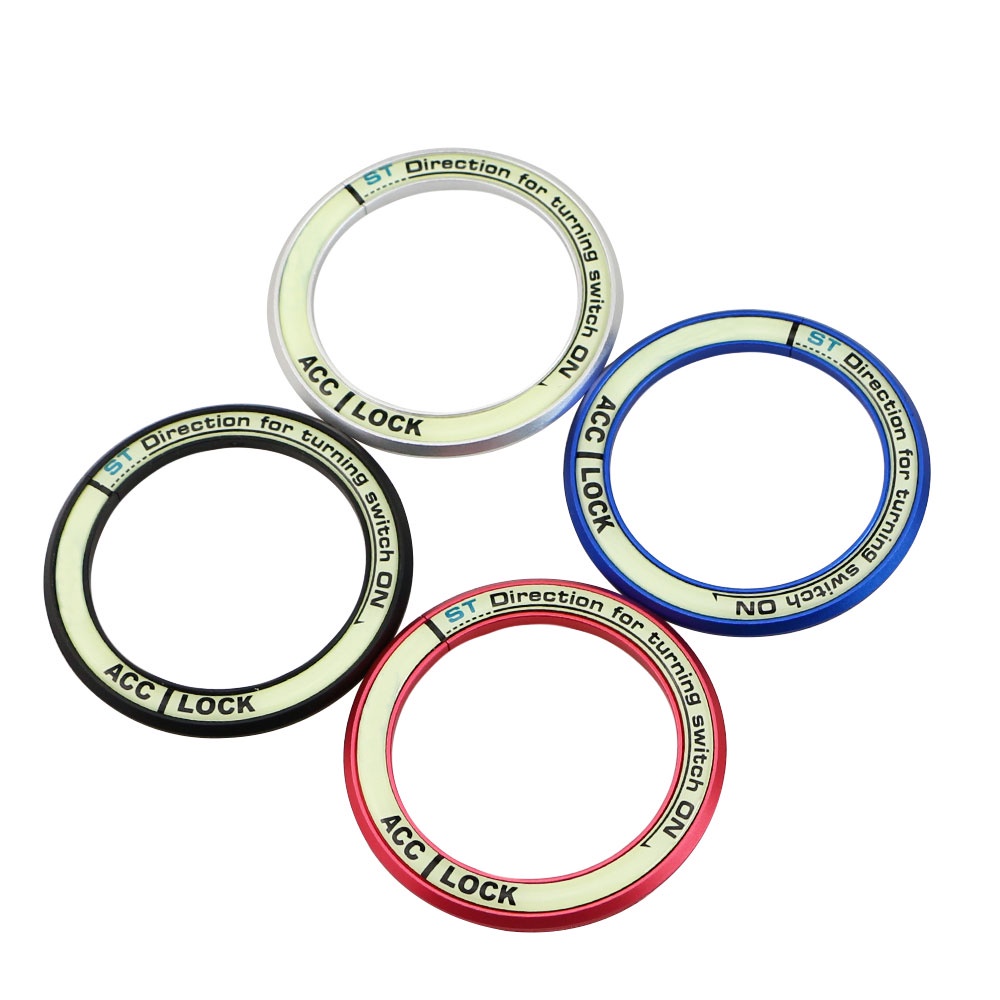 Vòng Dán Trang Trí Nút Khởi Động Xe Hơi Ford New Fiesta MK7 2009-2016 Màu Dạ Quang