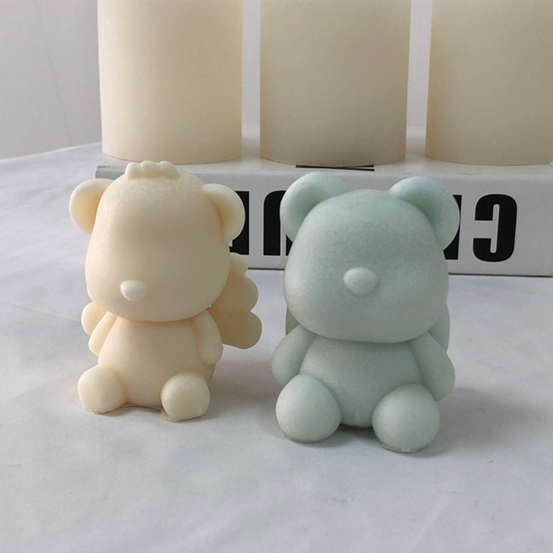 Khuôn Silicone Hình Gấu Không Mặt Có Mùi Thơm