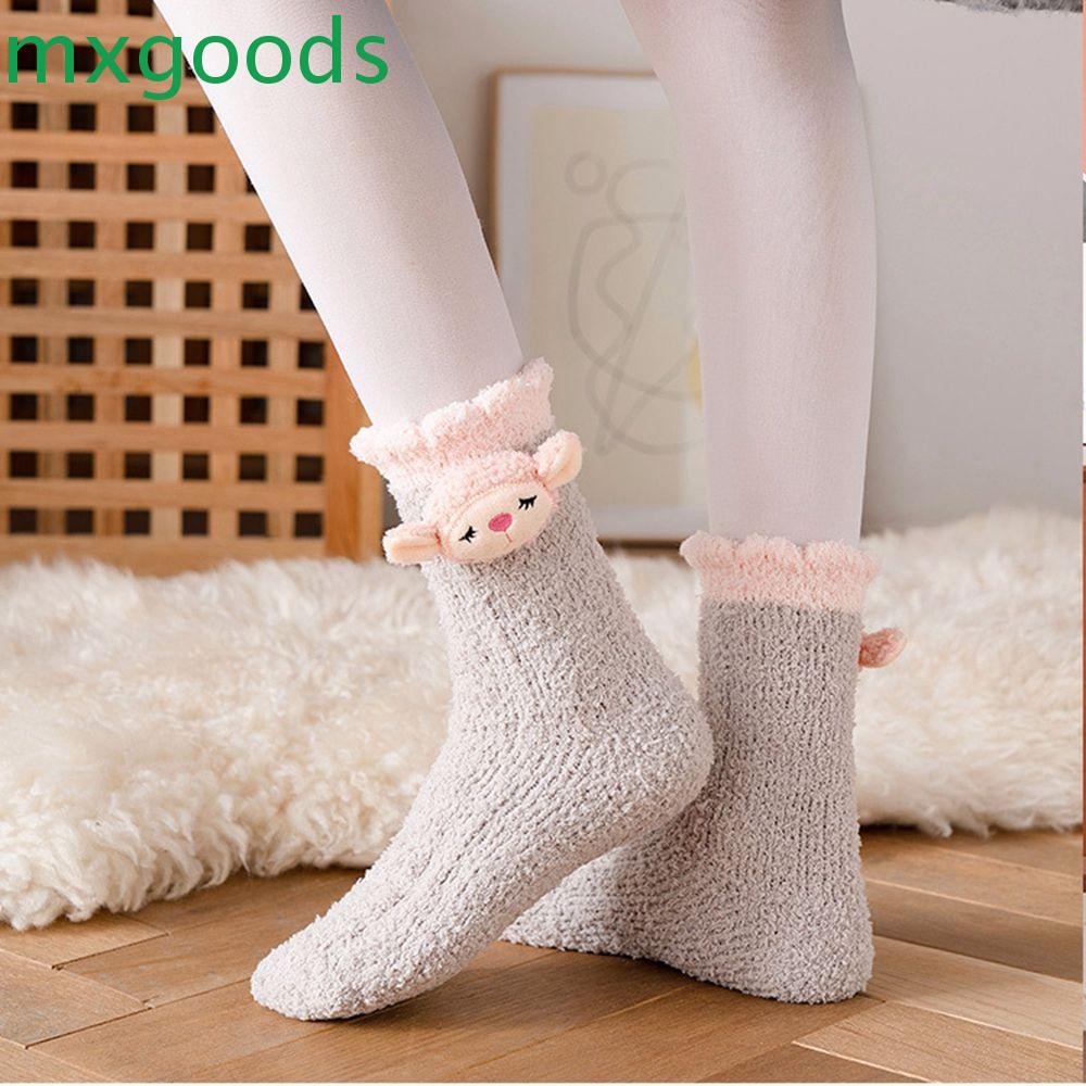 Đôi Vớ Vải Bông Mềm Thoáng Khí Màu Trơn Dễ Thương Dành Cho Nữ