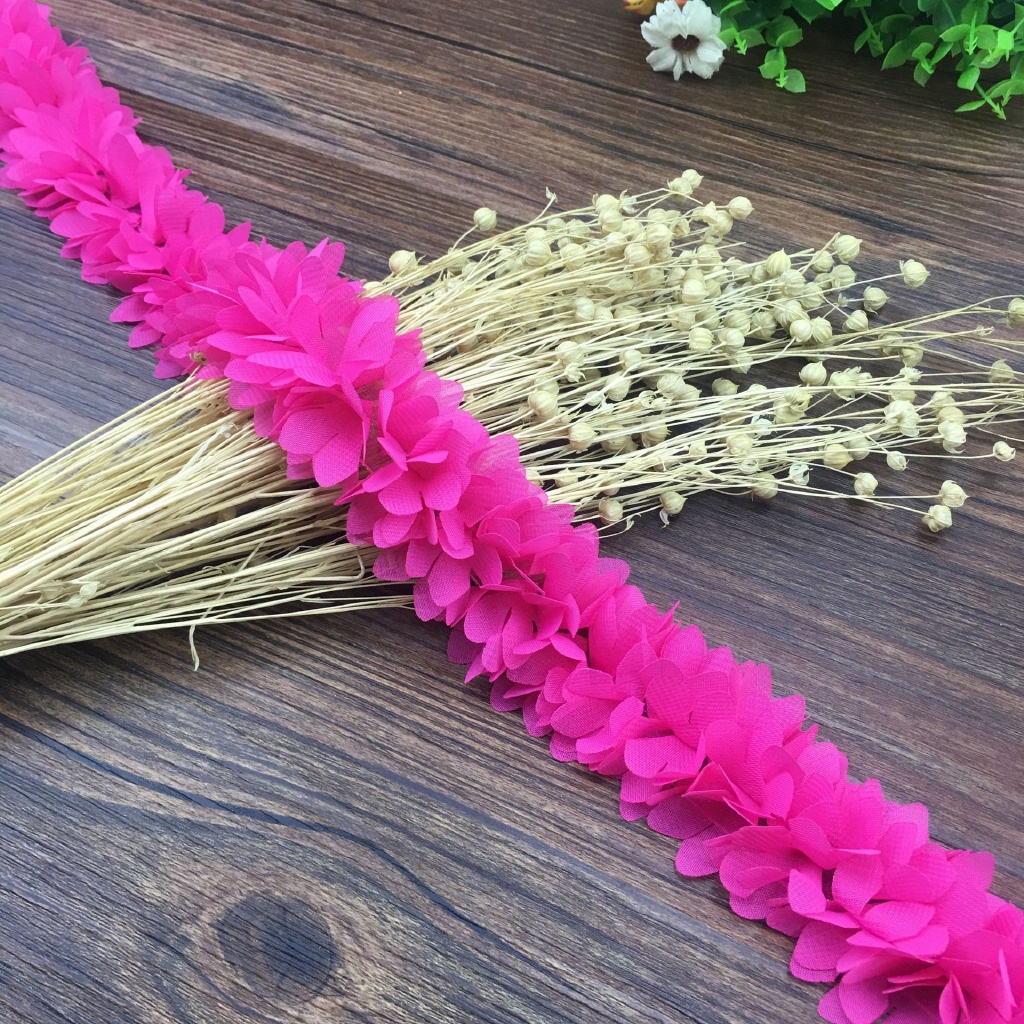 93cm Chiffon Flowers Lace Edge Trim Ribbon DIY Sewing DIY Trim Garment Sewing Accessories CX