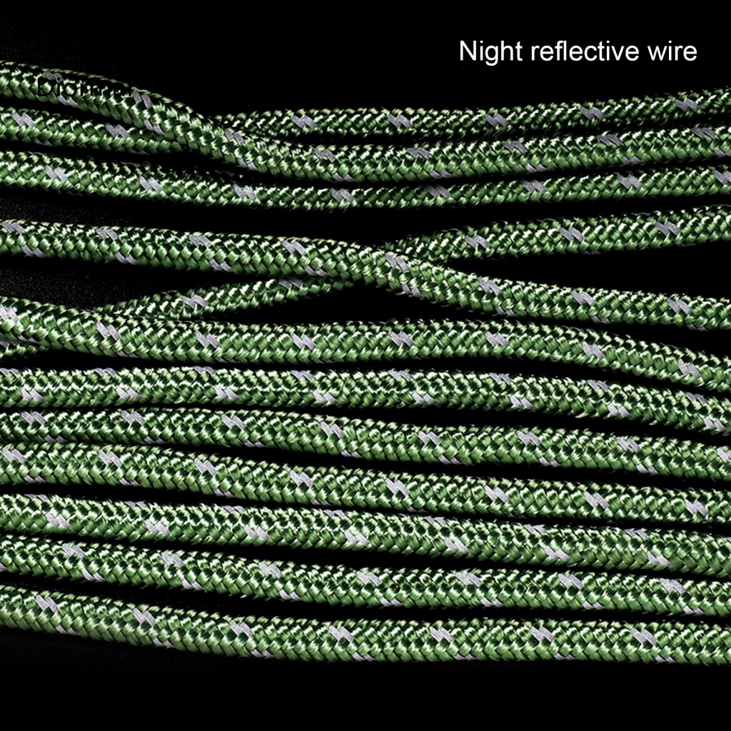 DIO 2/4/6 Roll Three-hole Fasteners Wind Rope Camping Supplies Highly Reflective Tent Ropes Reflective