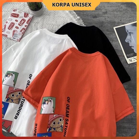 [ Ảnh thật ] Áo thun tay lỡ phông rộng Unisex hoạt hình Supelmo ngộ nghĩnh - nam nữ đều mặc được