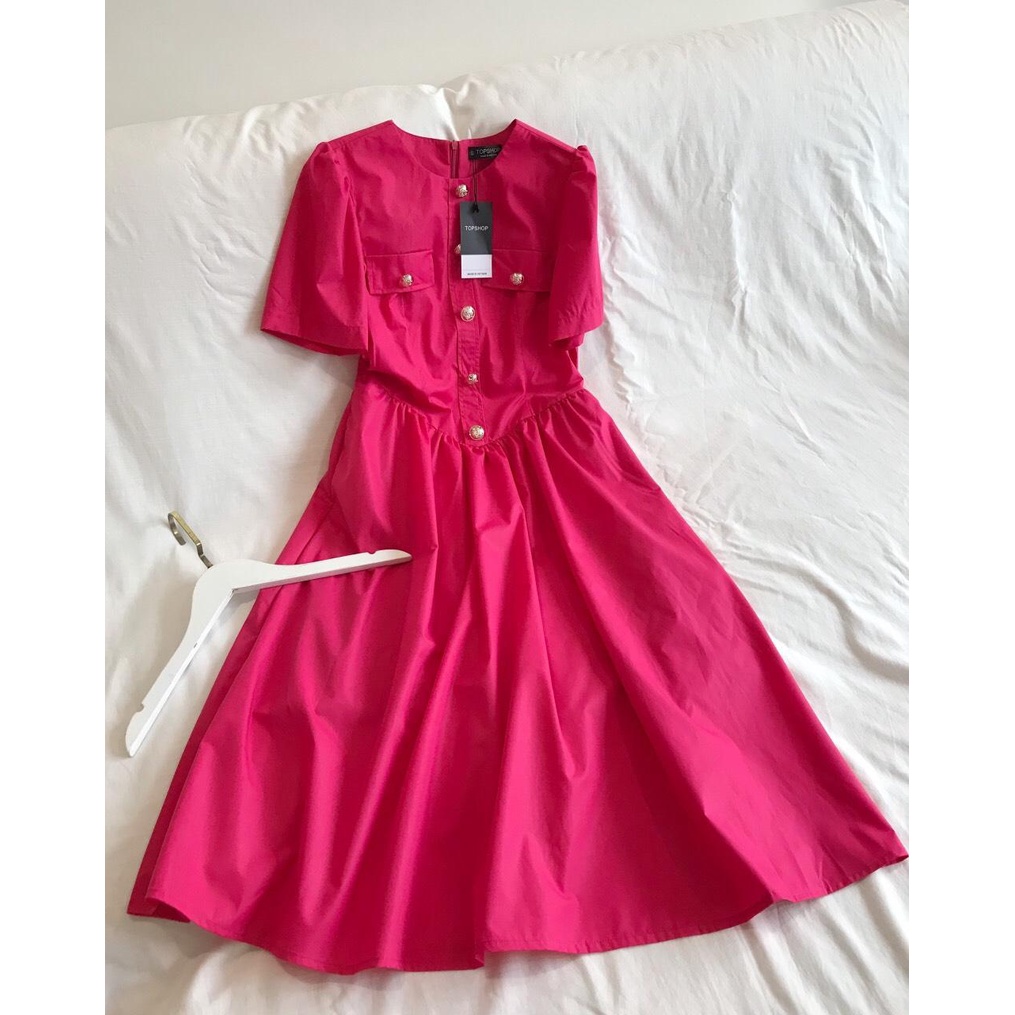 Đầm Midi Đính Nút T.o.p.s.h.op